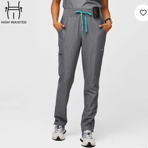 FIGS High Waisted Yola Skinny Scrub Pants Graphite Women’s Size Medium